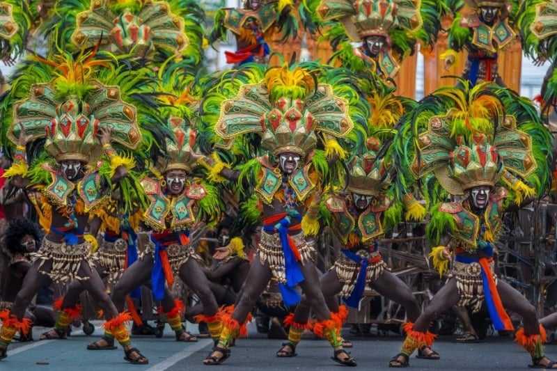 locals immersing in dinagyang festival
