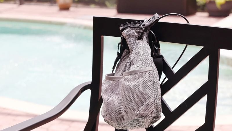 bag locked to chair