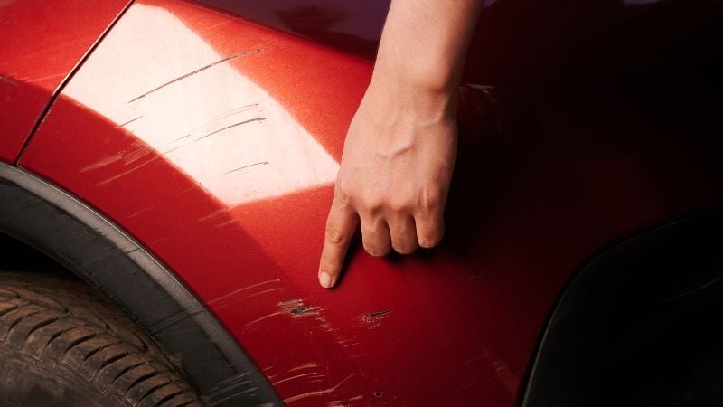 scratches on the car