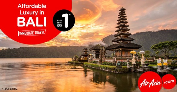 Travel to Bali from SGD1 on AirAsia