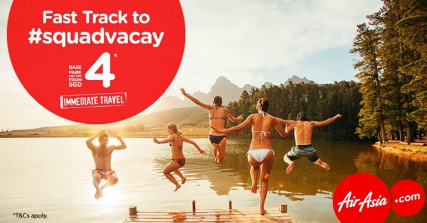 Immediate Travel with the Squad | Enjoy Flights from SGD4 on AirAsia