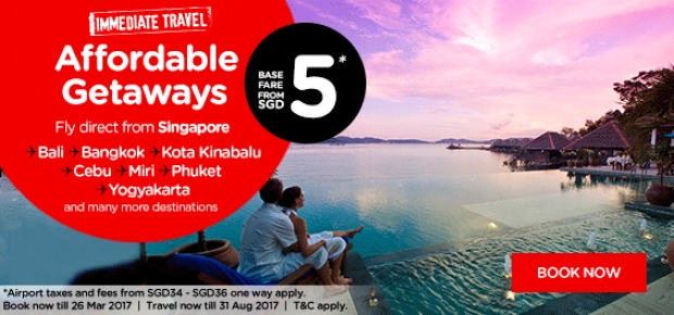 Affordable Getaways from SGD5 with AirAsia