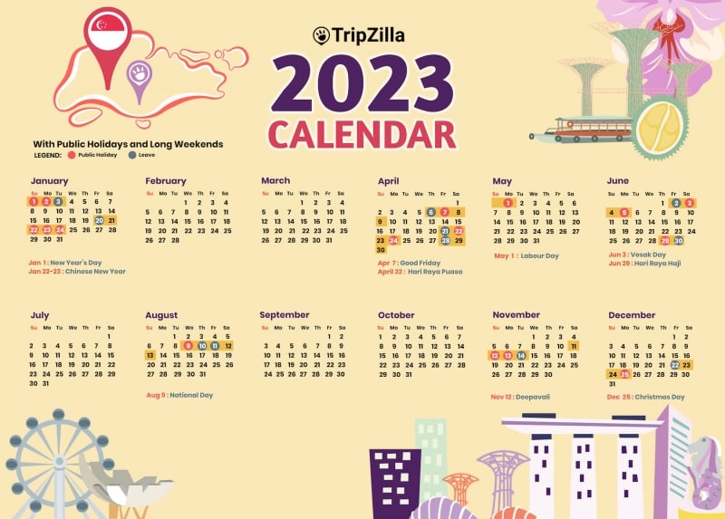 10 Long Weekends in Singapore in 2023 (Bonus Calendar & Cheatsheet!)
