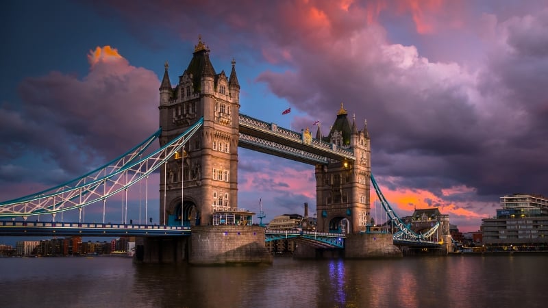 the tower bridge in london, uk