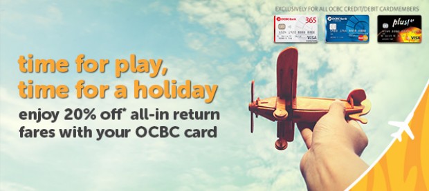 Enjoy 20% Off All-in Return Fares with Tigerair and OCBC Cards