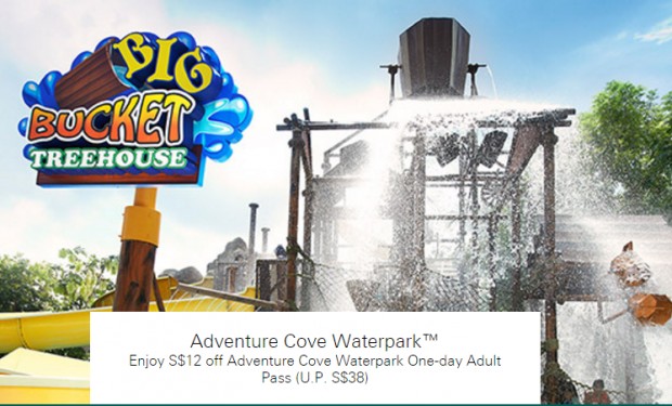 One-Day Adult Pass at SGD26 in Adventure Cove Waterpark with HSBC Card