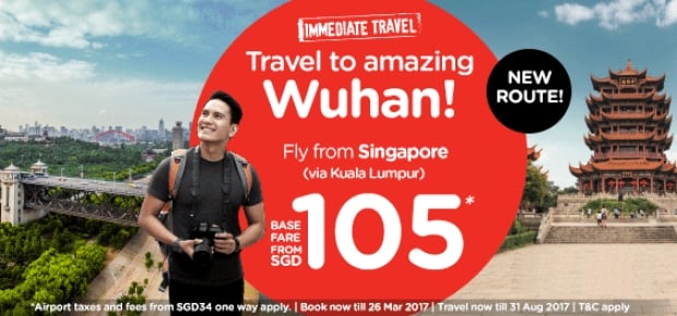 Explore Wuhan from SGD105 with AirAsia