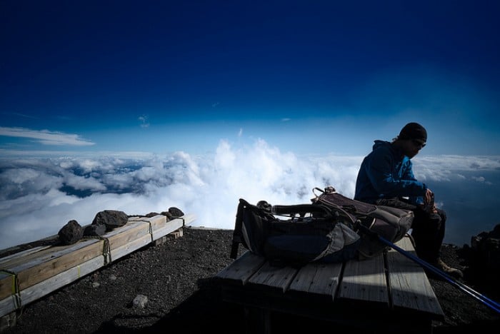 climbing mt fuji