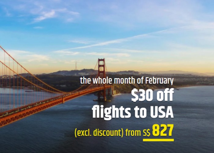 Get SGD30 Off on Flights to America via CheapTickets.sg this February