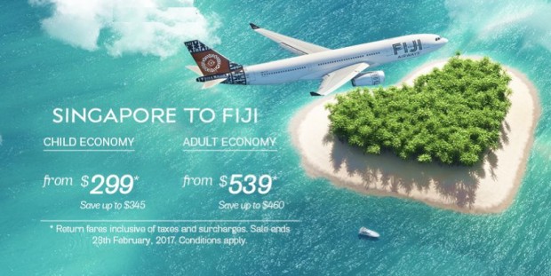 Fly to Fiji from SGD539 for Booking until the end of February
