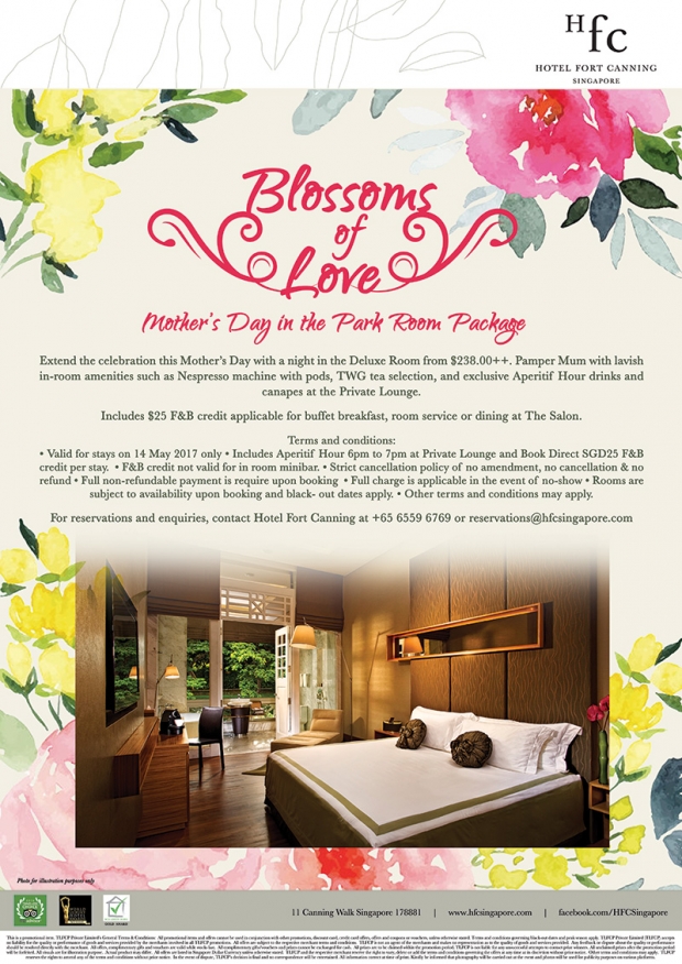 Mother's Day Special Offer in Hotel Fort Canning from SGD238