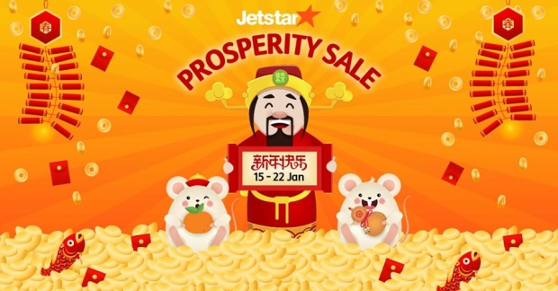 Prosperity Sale in Jetstar with Fares from SGD52
