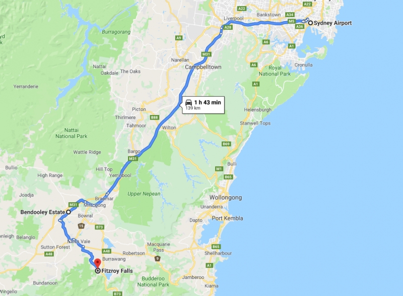 sydney to fitzroy falls