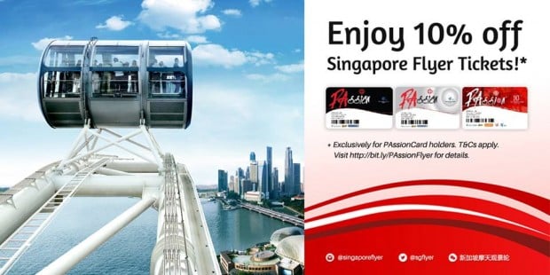 Enjoy up to 10% Off Flight Tickets at Singapore Flyer with PAssion Card