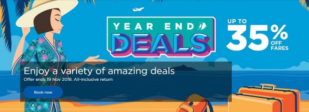 Year End Deals at Malaysia Airlines with Flights Up to 35% Off