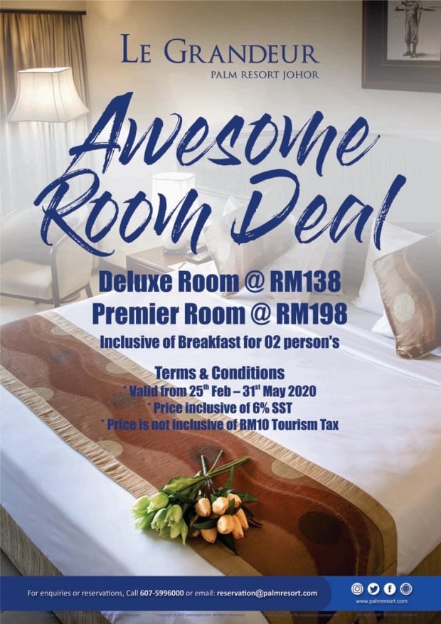 Awesome Room Deal at Le Grandeur Palm Resort