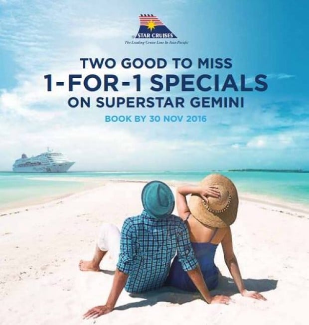 1-FOR-1 Specials on Star Cruises