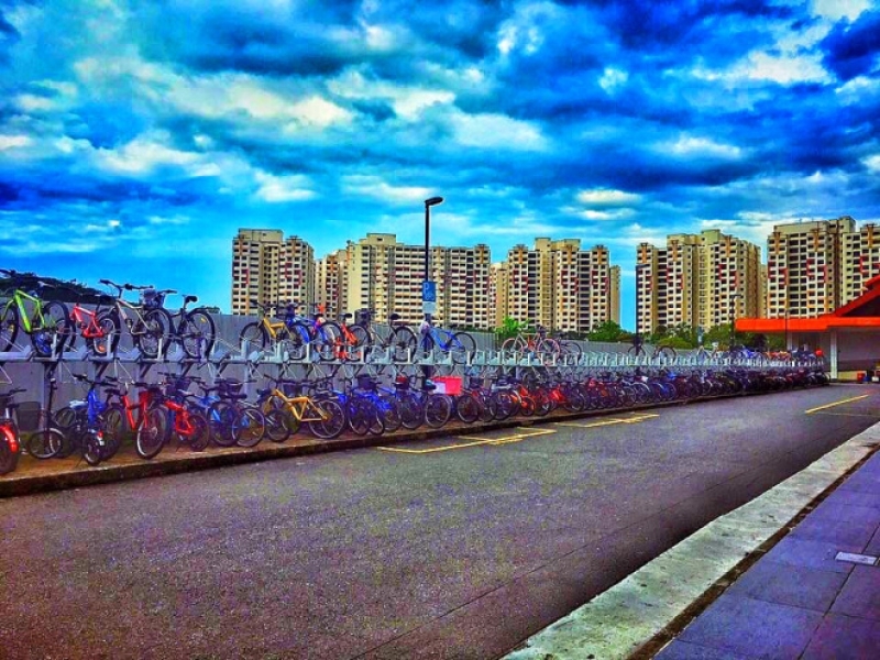 Bicycle Park at Boon Lay MRT Station