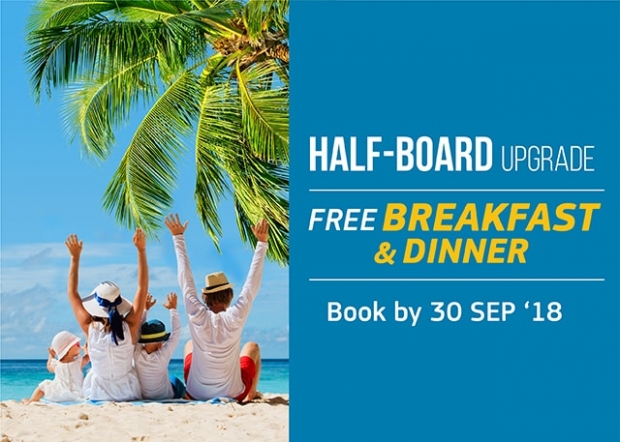 Free Half Board Upgrade with Breakfast and Dinner in Participating Centara Hotels & Resorts