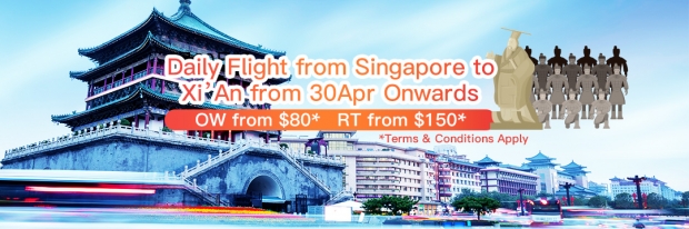 Fly to Xi'an with China Eastern Airlines from SGD80 one-way