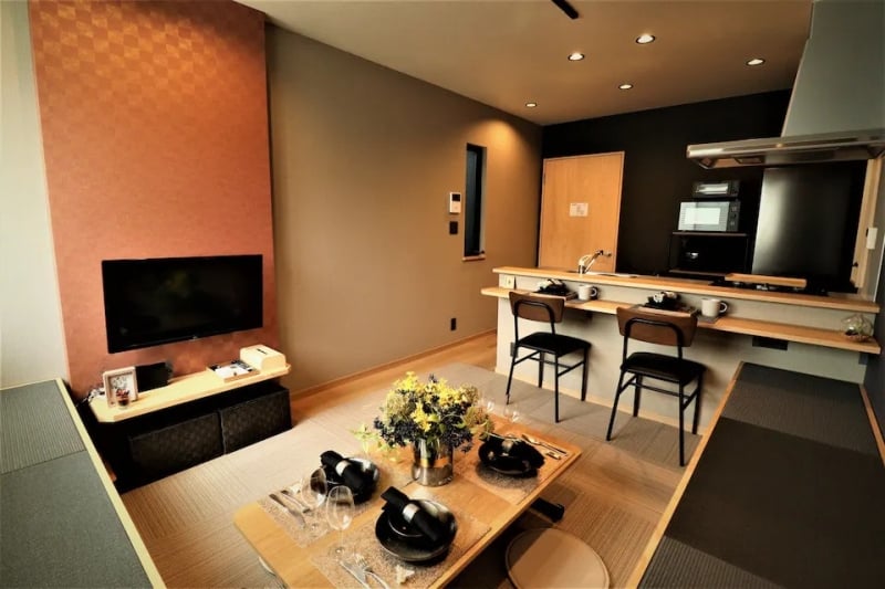 nagoya airbnb sleek residence living area