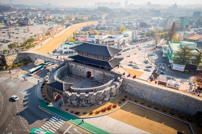 hwaseong fortress aerial