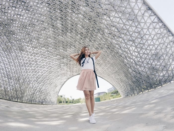 Mái vòm ở Sheares Link địa điểm chụp ảnh sống ảo đẹp nhất Singapore