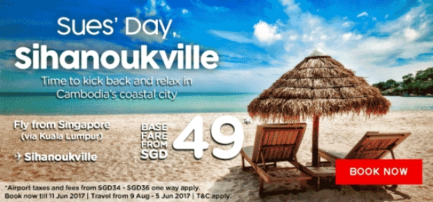 Explore Cambodia's Coastal City with Flights to Sihanoukville via AirAsia