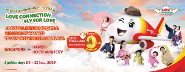 Enjoy Flying to Vietnam with VietJet Air from SGD $0