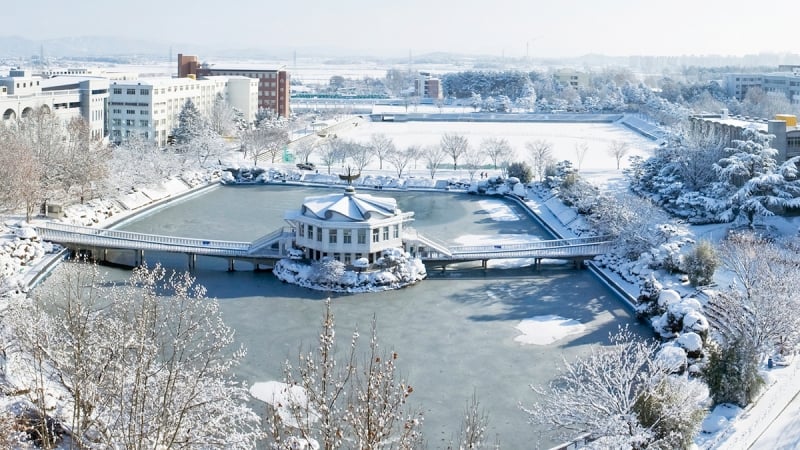 Wonkwang University in winter