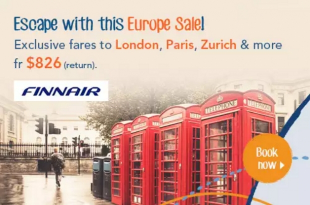 Escape with Europe Sale via Zuji and Finnair from SGD826