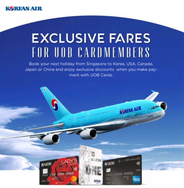 Enjoy Up to 20% Off Flight on Korean Air with UOB Card