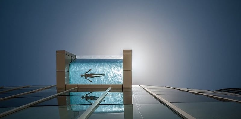 InterContinental Dubai Festival City has one of the coolest swimming pools in Asia