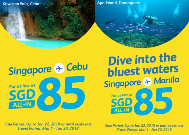 Fly to Philippines with Cebu Pacific from SGD85 1
