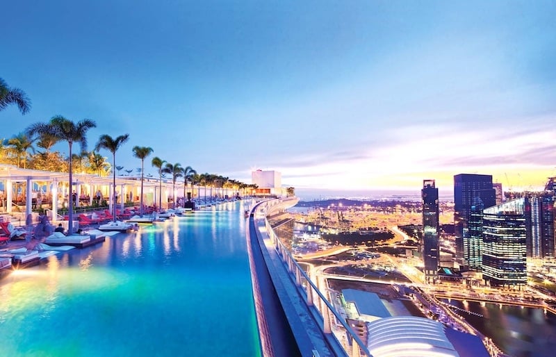 Marina Bay Sands is one of the Singapore hotels with swimming pools