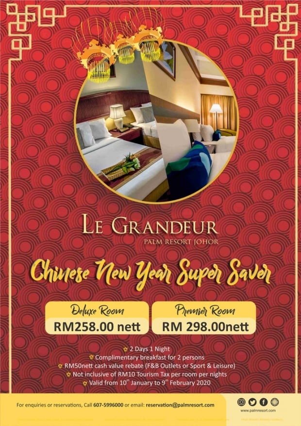 Chinese New Year Super Saver at Le Grandeur Palm Resort Johor
