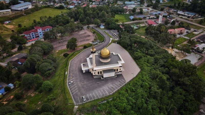 Aerial view of Mersing town in Johor