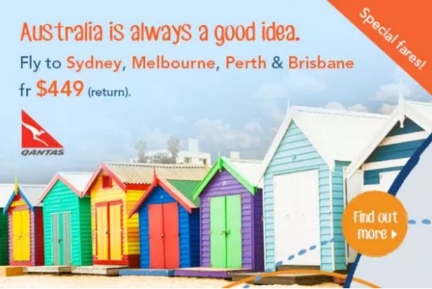 Special Fares to Australia with Qantas Airways and Zuji