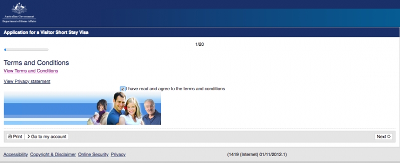 australian visitor visa online steps