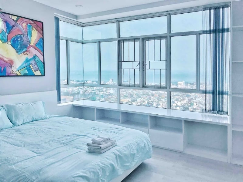 modern da nang airbnb bedroom