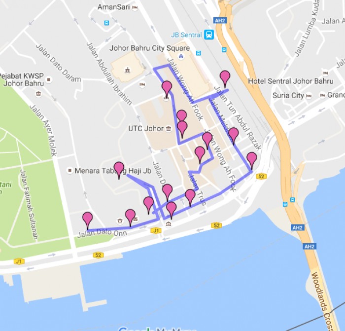 Johor Heritage Trail Map