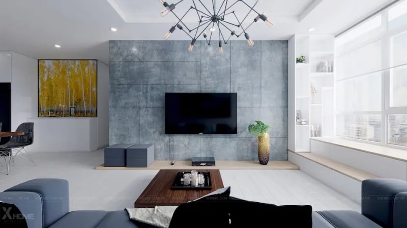 modern da nang airbnb living room