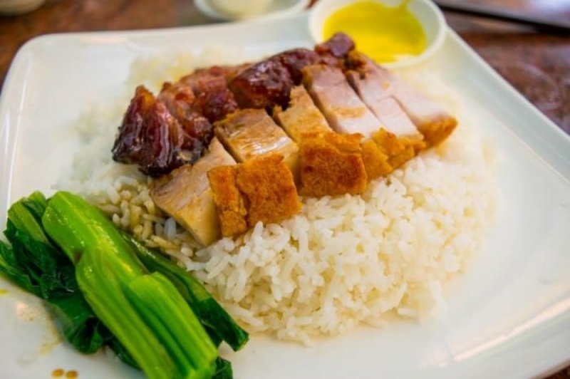 Roast meat with rice in Hong kong