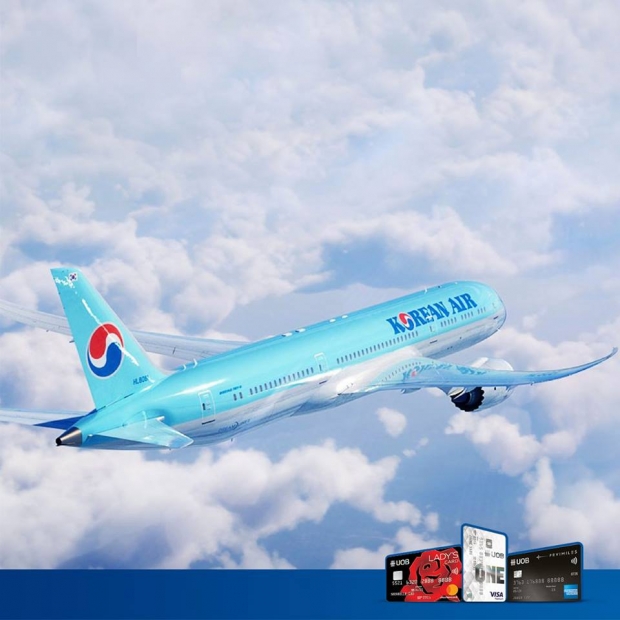 Enjoy Up to 20% Savings on Flights with Korean Air and UOB Cards