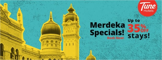 Merdeka Specials - Up to 35% Off Stay at Tune Hotels
