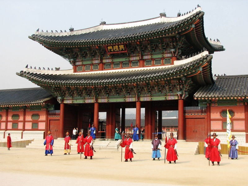 bảo vệ cung điện Gyeongbokgung, Seul