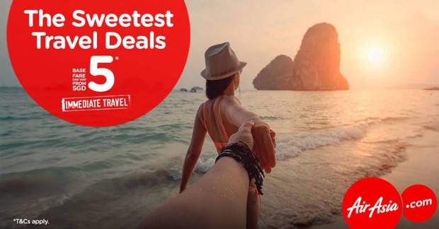 The Sweetest Travel Deals Starts from SGD5 with AirAsia