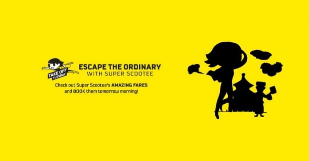 Escape the Ordinary and Scoot from SGD45 this Tuesday by 7-9AM