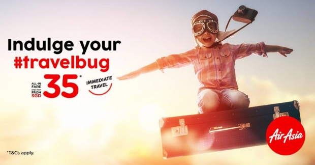 Immediate Travel to your Favourite Destinations with AirAsia from SGD 35