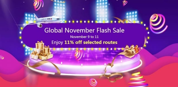 Global November Flash Sale with 11% Flight Discount on Air China